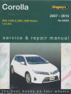 Toyota Corolla  2007-2015 Gregorys Service Repair Manual 